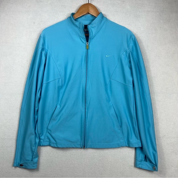 Nike Dri-FIT Blue Full Zip Athletic Jacket Youth Girls Size XL (16-18) - Picture 1 of 10